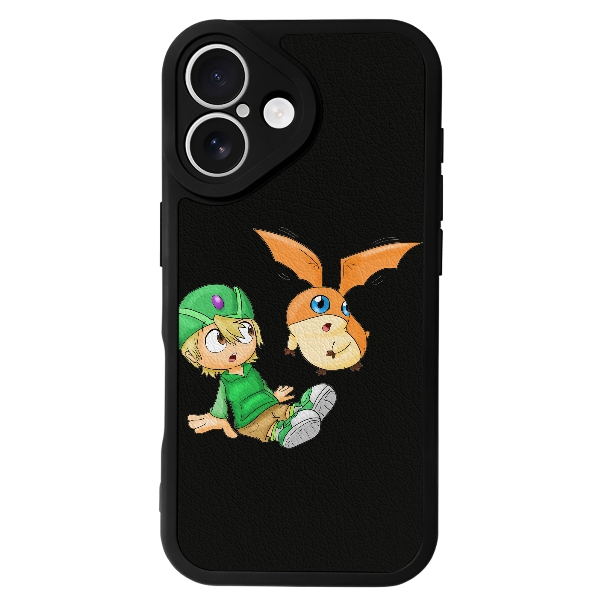 （画像用） Digimon デジタルモンスター/デジモン 【iPhone 16シリーズ対応】シリコンスマホケース（レザー調） 材質：シリコン